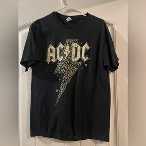 Black & Cheetah AC/DC Graphic T-Shirt